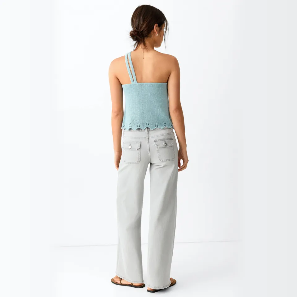 Mango TEEN wide leg jeans - grijs, foto 3