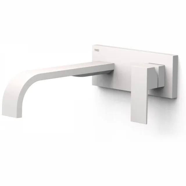 Tres Cuadro Exclusive wastafelmengkraan inbouw mat wit Mat wit -