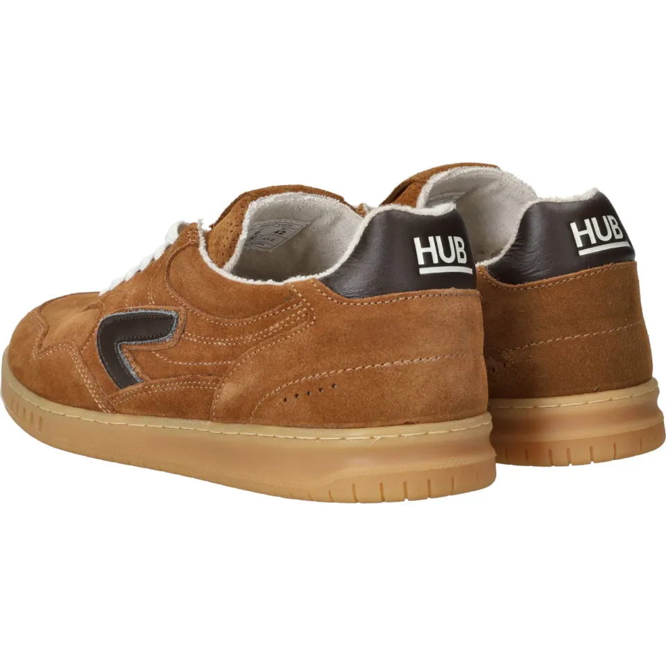 Hub suede sneaker meerkleurig cognac, foto 5