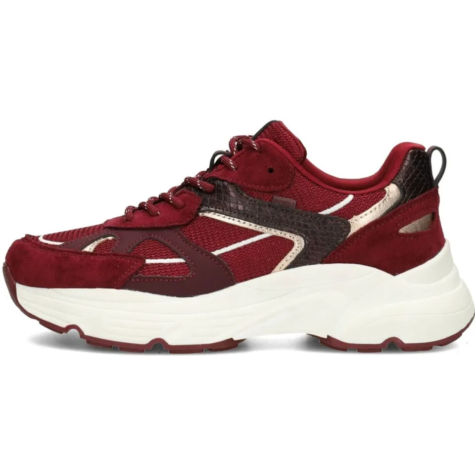 POSH by Poelman chunky suède sneakers - bordeaux, foto 2