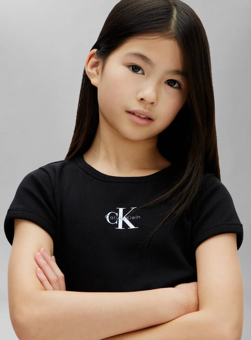 Calvin Klein Monologo rib t-shirt zwart, foto 6