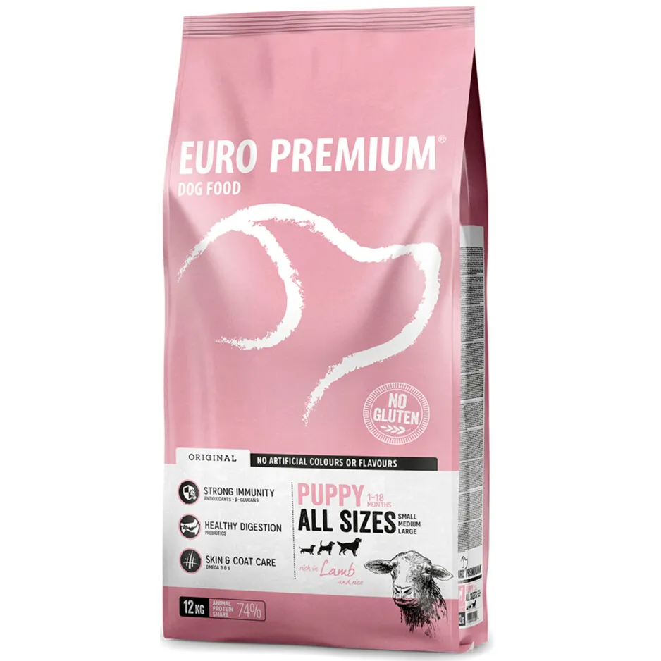 Euro Premium puppy lam & rijst 12 kg hondenvoer, foto 3