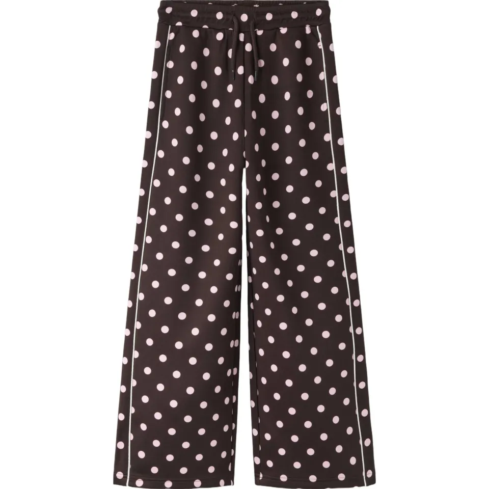 NAME IT sweatpants met stippen donkerbruin, foto 2