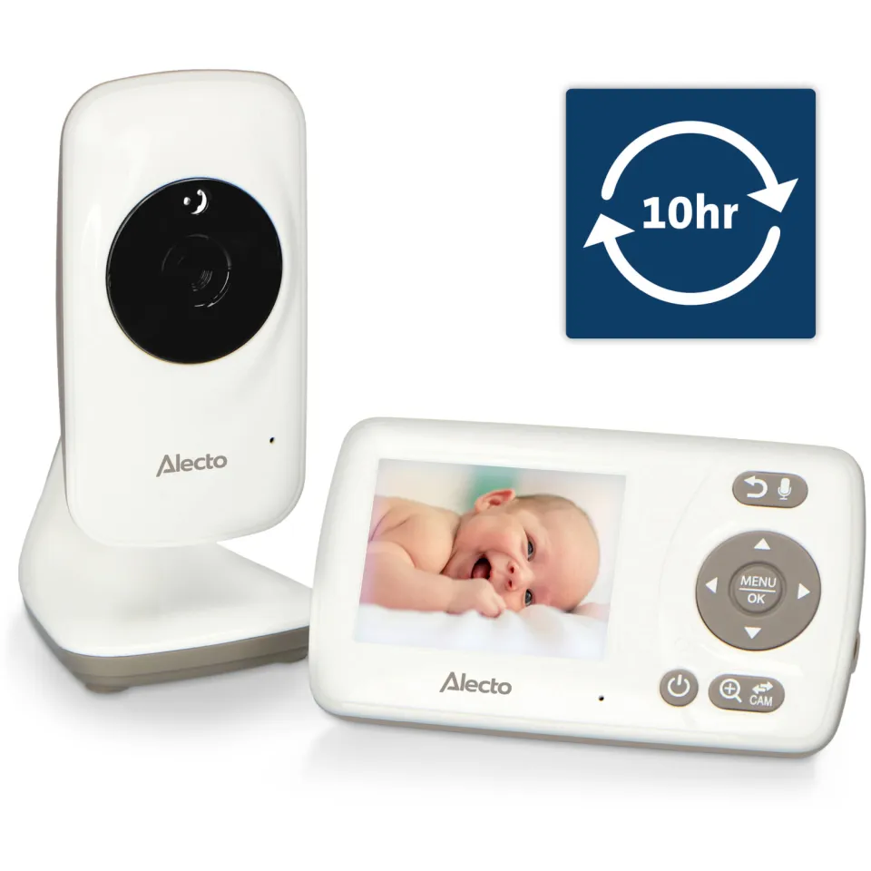 Alecto DVM71 Video Baby monitor with 2,4 inch color display Wit, foto 5