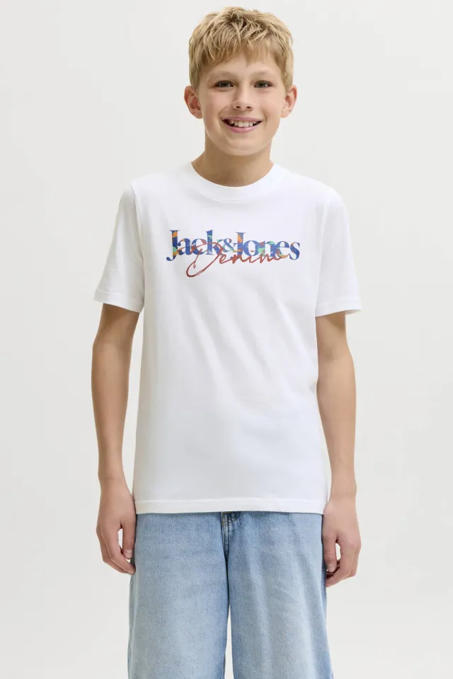 Jack & Jones t-shirt met logoprint wit
