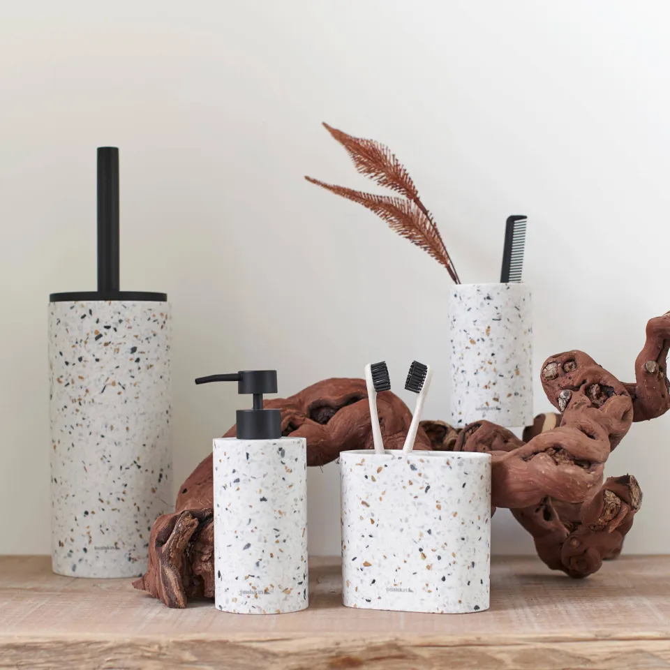 Sealskin Blend toiletborstel met houder terrazzo, foto 4