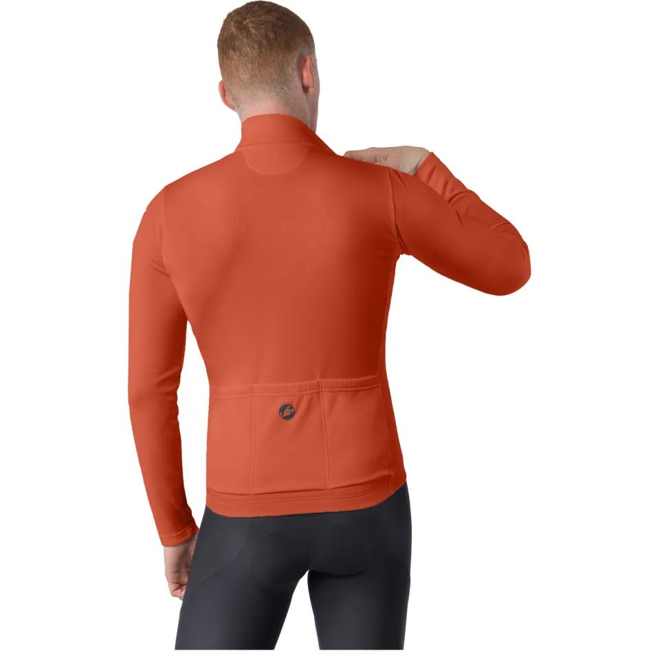 Castelli Competizione Thermal lange mouw fietsshirt roestrood, foto 2