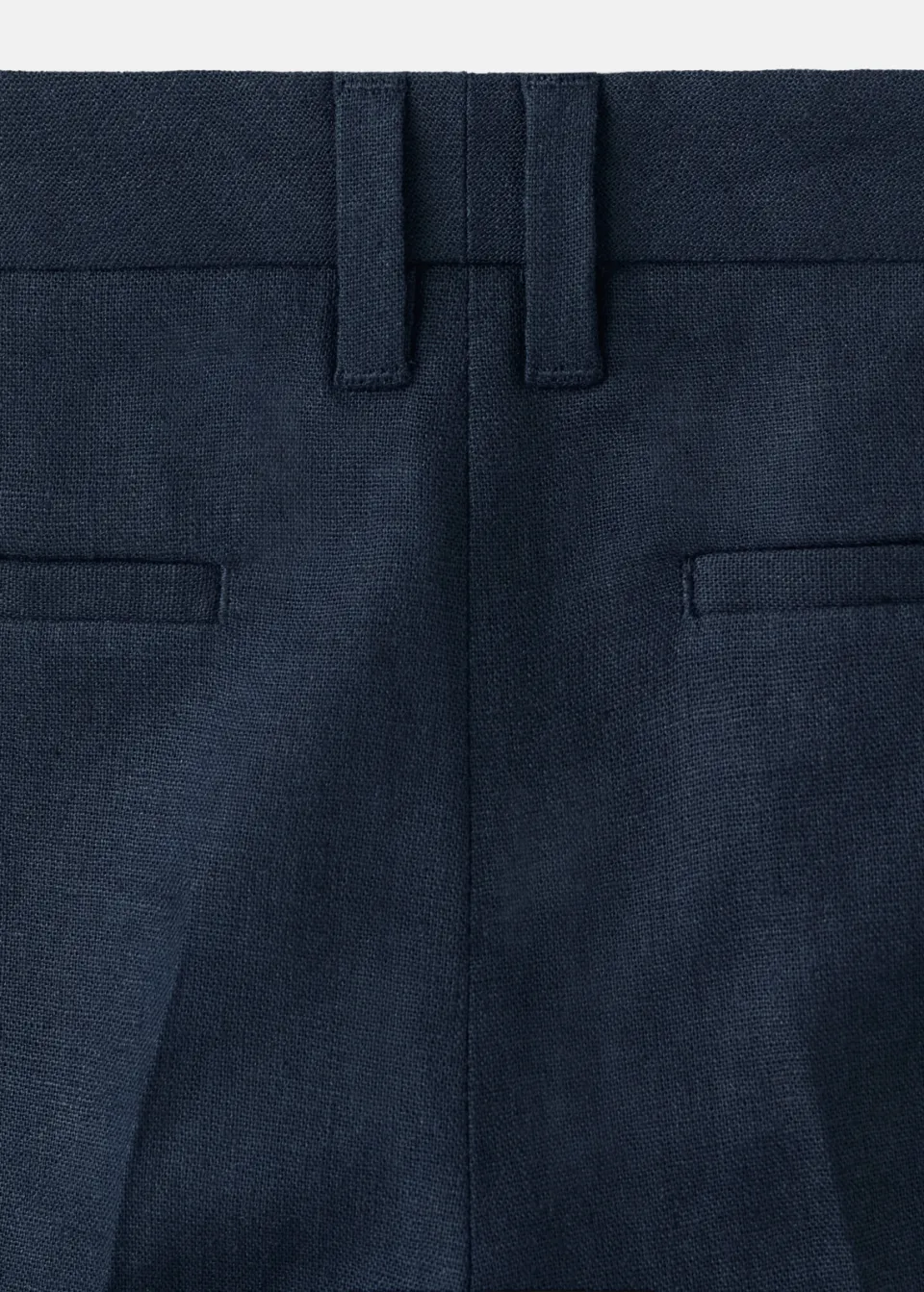 Mango Kids linnen pantalon marineblauw, foto 4