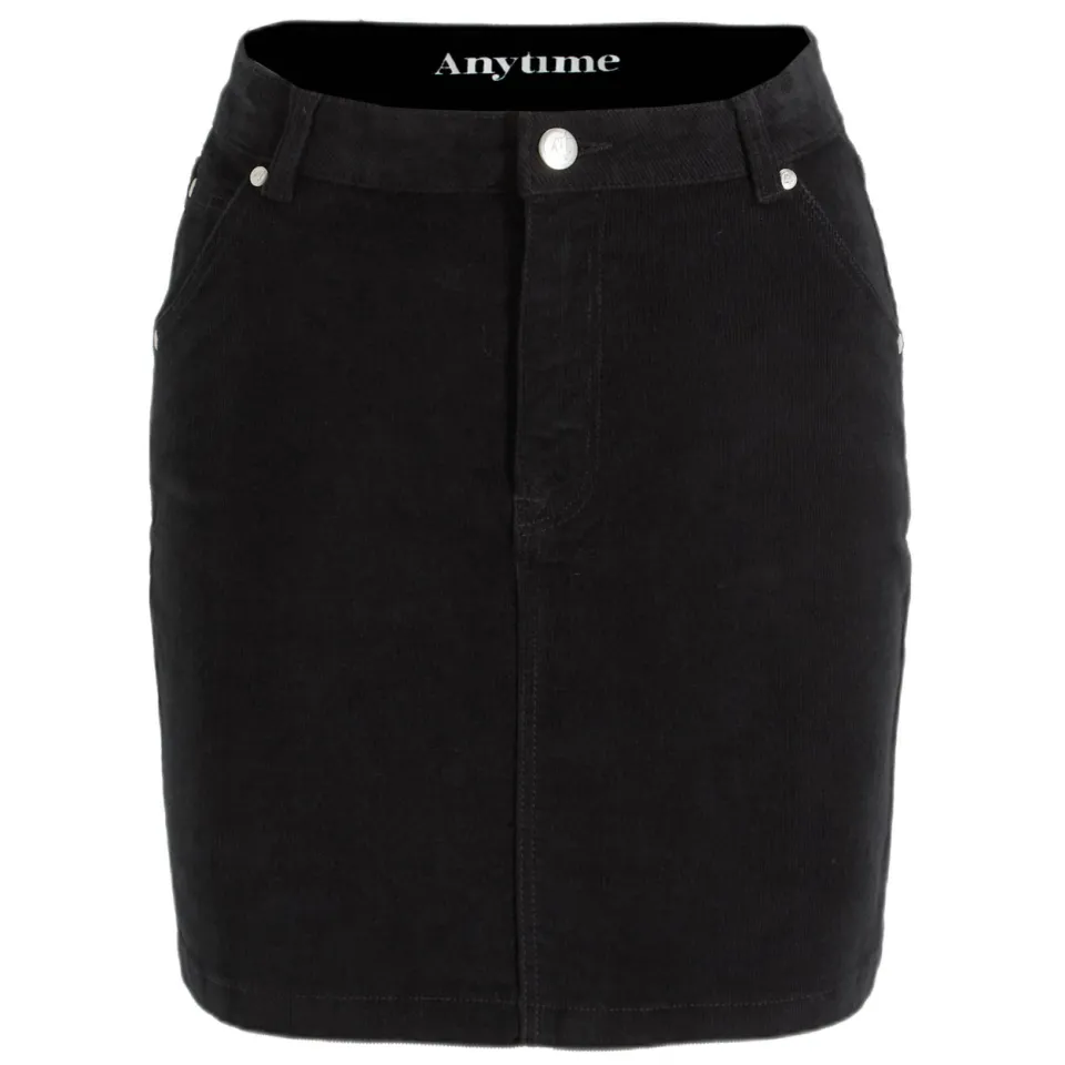 Anytime corduroy rok zwart, foto 3