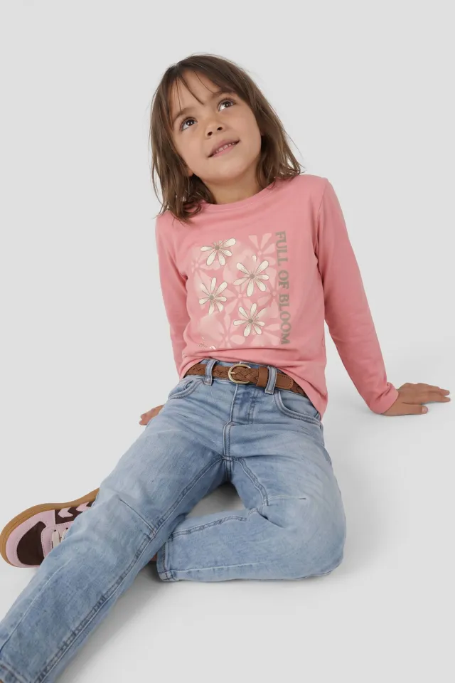 Orange Stars longsleeve met print roze