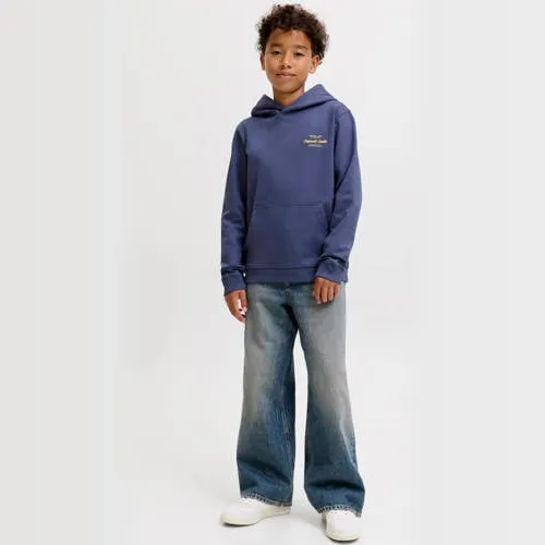 Jack & Jones JUNIOR hoodie met backprint - blauw, foto 3