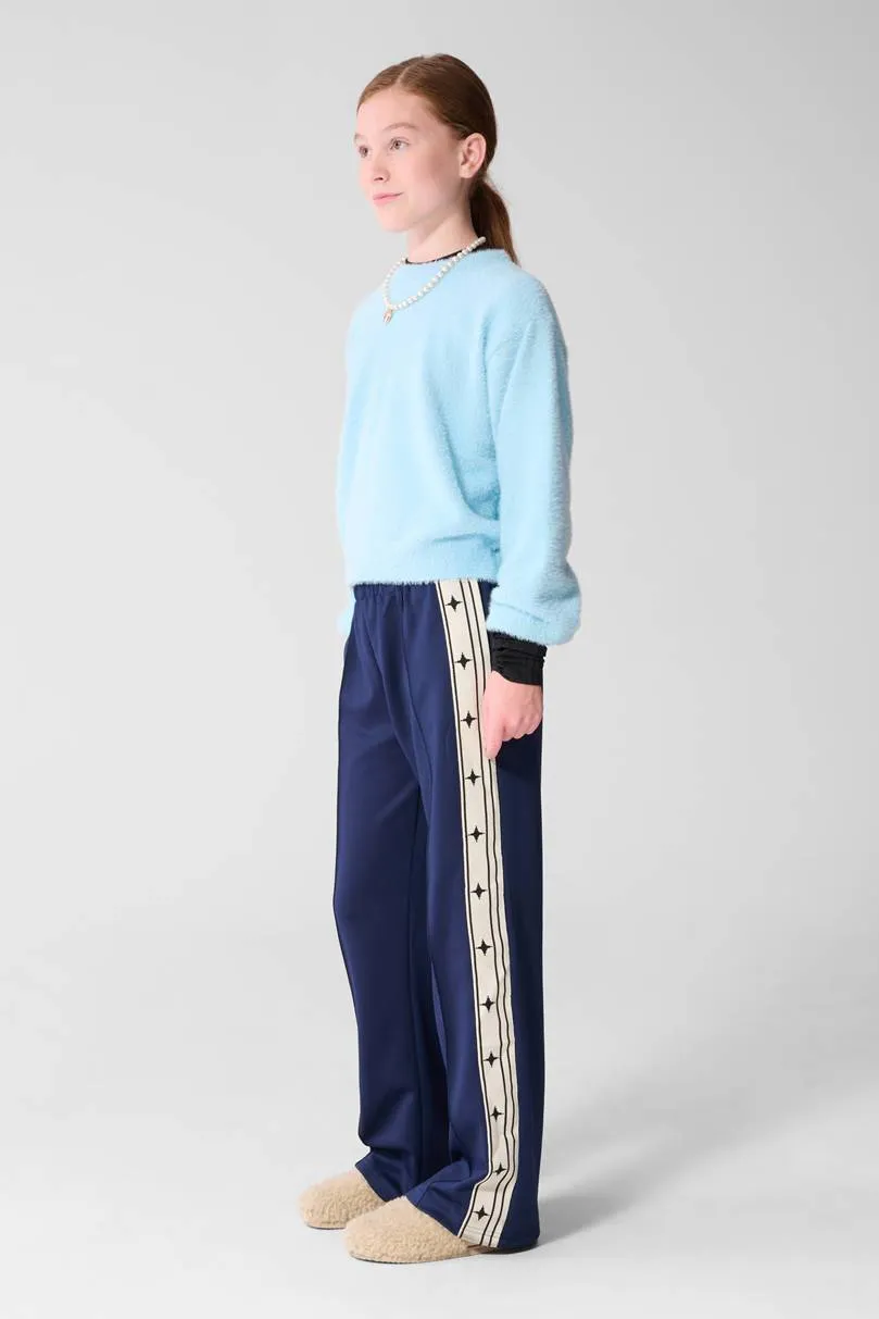 Shoeby high waist gestreepte joggingbroek donkerblauw, foto 5