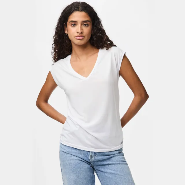 Pieces PCKAMALA t-shirt wit Bright White