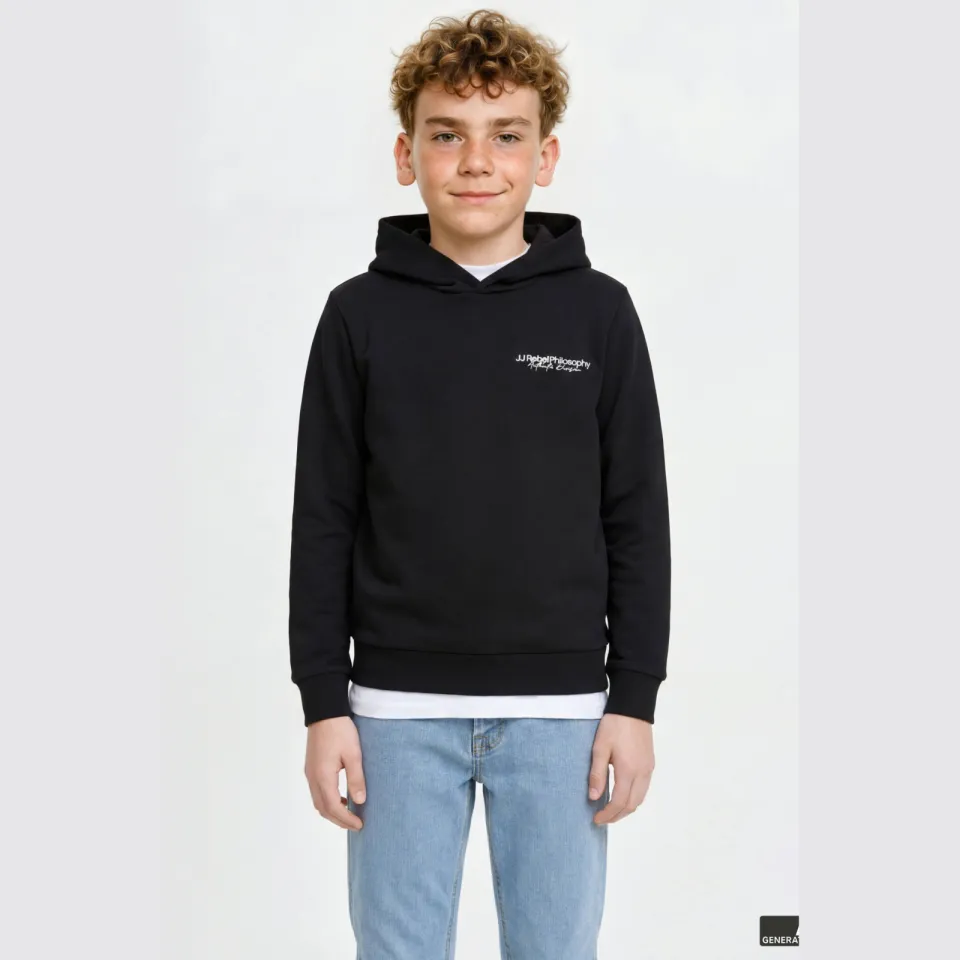 JJ Rebel JUNIOR hoodie zwart, foto 3
