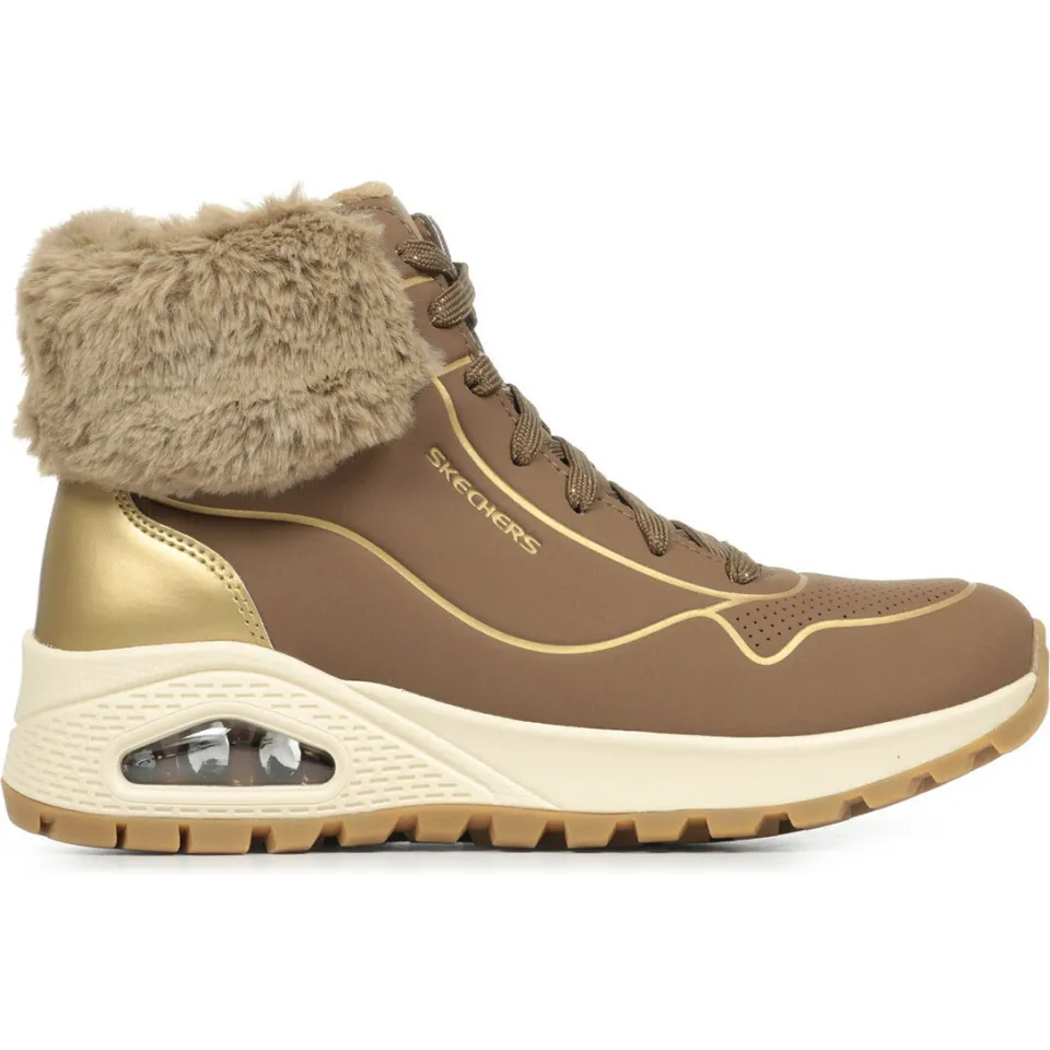 Skechers Uno Rugged Shimmer veterboots taupe