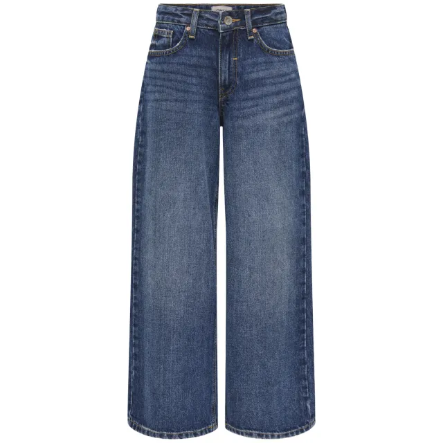 Only KIDS ONLY GIRL KOGOHIO regular waist wide leg jeans - medium blue denim