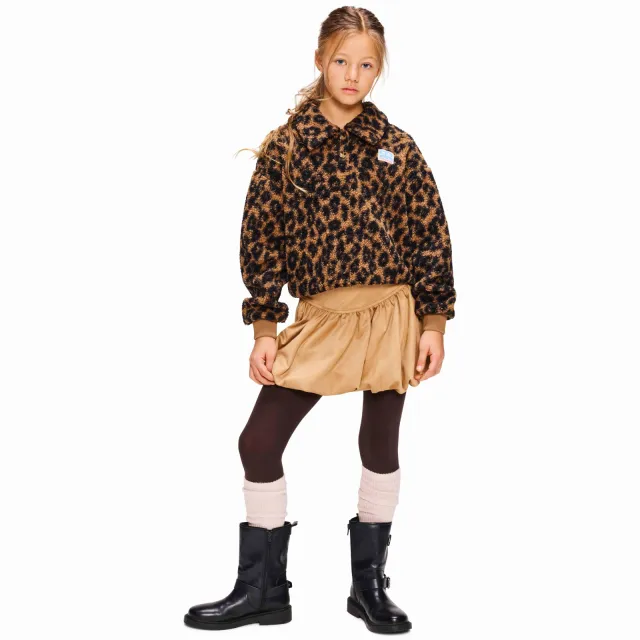 Retour Jeans teddy jas met panterprint bruin/zwart