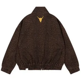 Alix The Label Mini katoenen tussenjas met panterprint bruin, foto 4