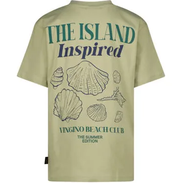 Vingino t-shirt met backprint lichtgroen, foto 2