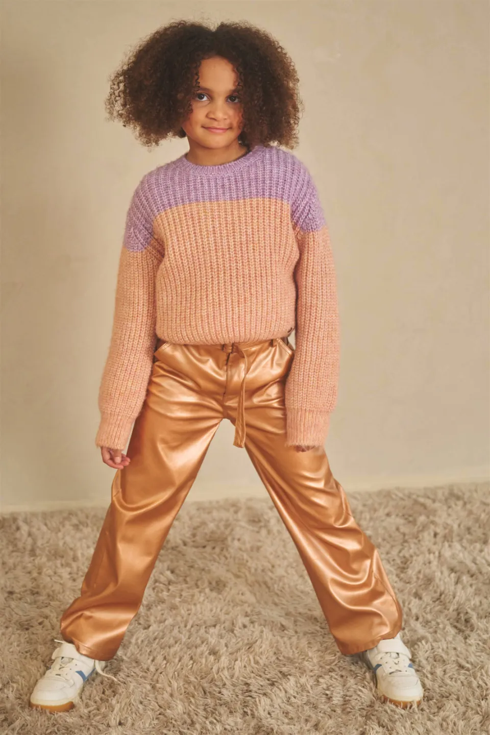 Nono regular casual broek lichtbruin