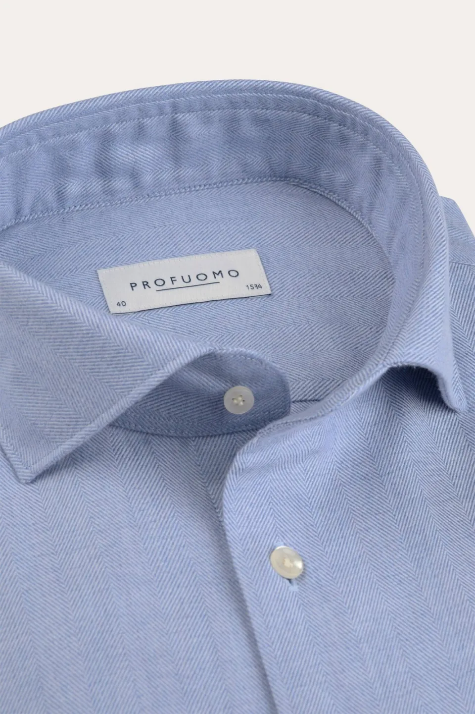 Profuomo slim fit overhemd - lichtblauw, foto 3