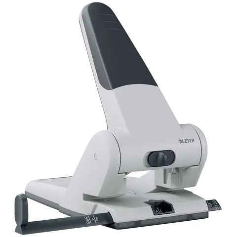 Leitz Perforator leitz 5180 heavy duty 65 vel zilver zwart