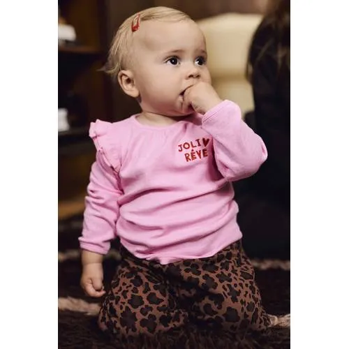 Z8 newborn Josje longsleeve met ruches lichtroze, foto 4