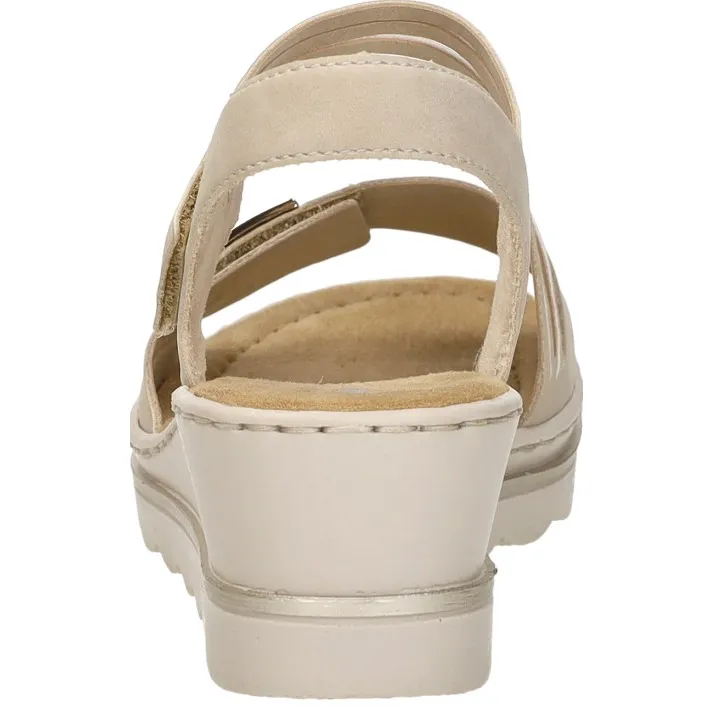 Rieker 67410-62 sandalen met sleehak beige, foto 4
