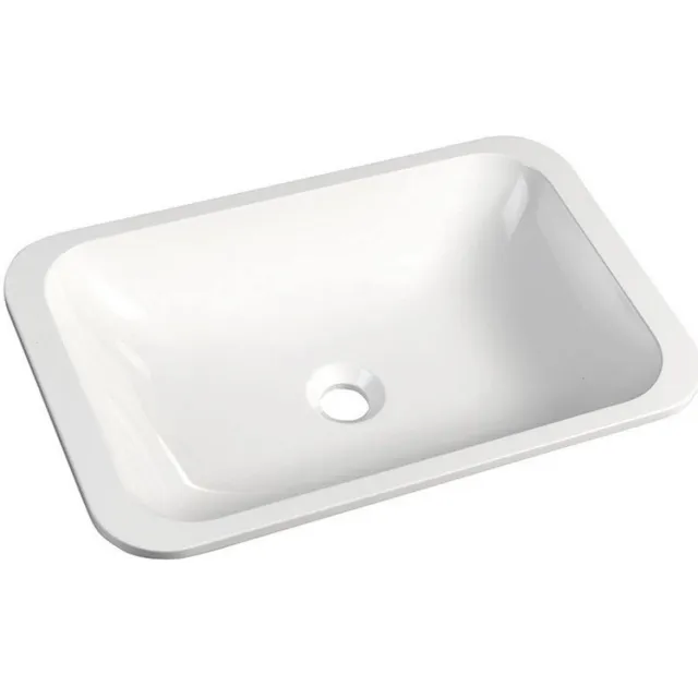 Sapho Japura inbouwwastafel rechthoekig wit
