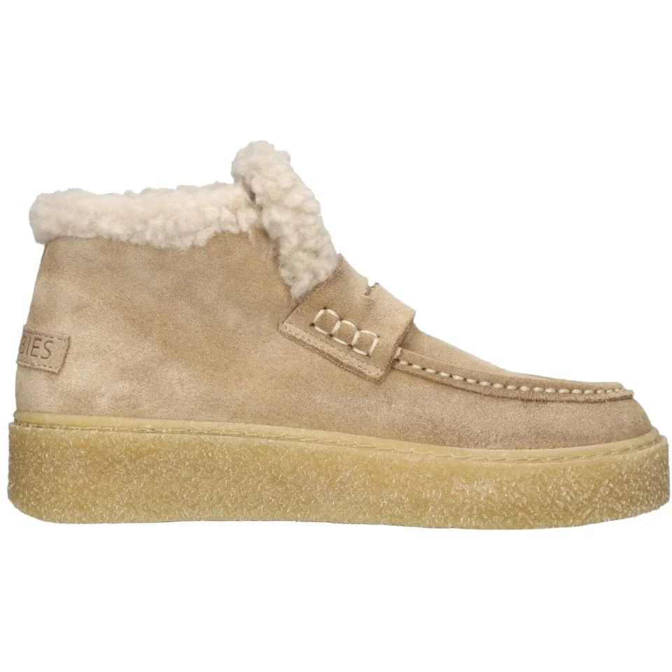 Shabbies Amsterdam Senna Anna enkellaars suède zand Beige