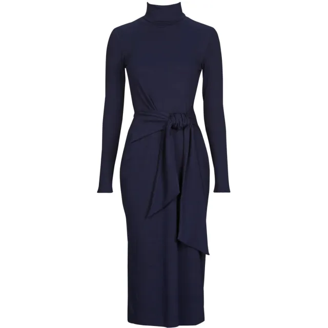 Lauren Ralph Lauren Regular fit vrijetijdsjurk van mix van katoen en modal Marineblauw