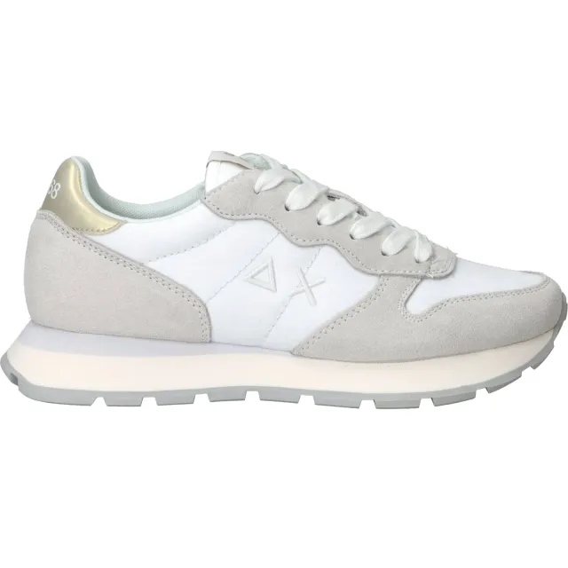 Sun68 Ally Gold Silver lage sneaker wit