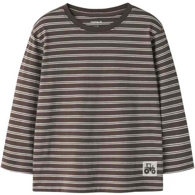 NAME IT MINI gestreepte longsleeve bruin