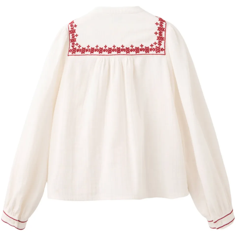 Mango Kids blouse met borduursels ecru, foto 4
