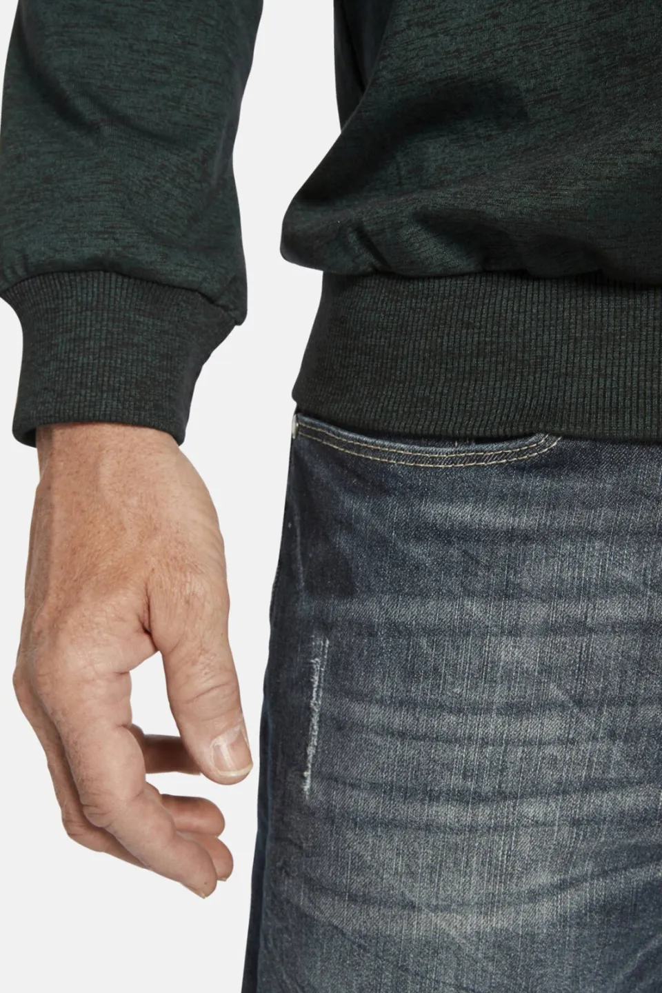 Jan Vanderstorm +FIT Collectie sweater SVERRE donkergroen, foto 7