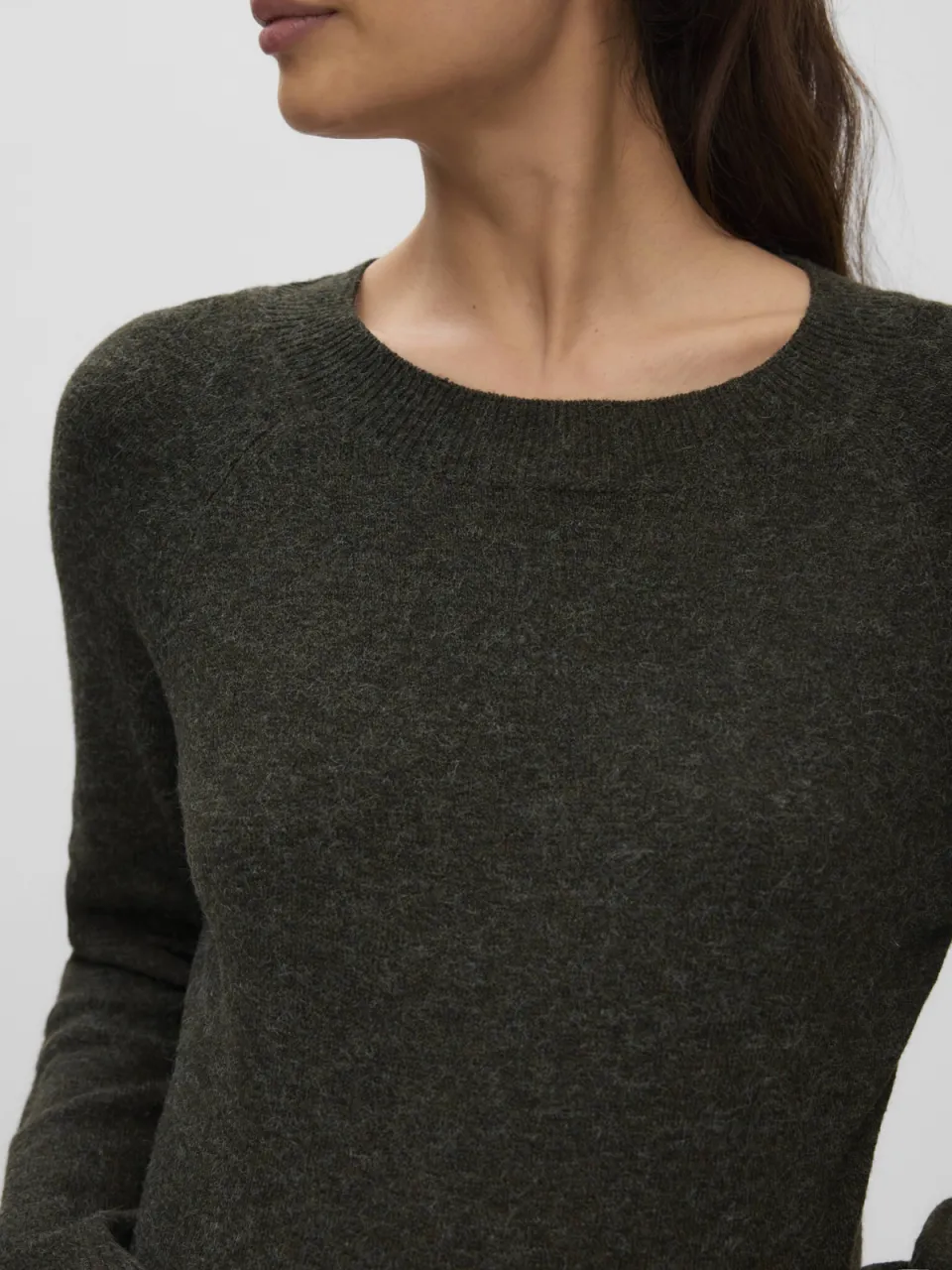 Vero Moda MATERNITY zwangerschaps trui gebreid donkergroen, foto 4
