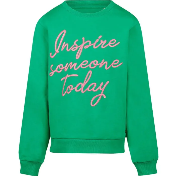 No Way Monday rechtvallende sweater met borduursels - groen, foto 3