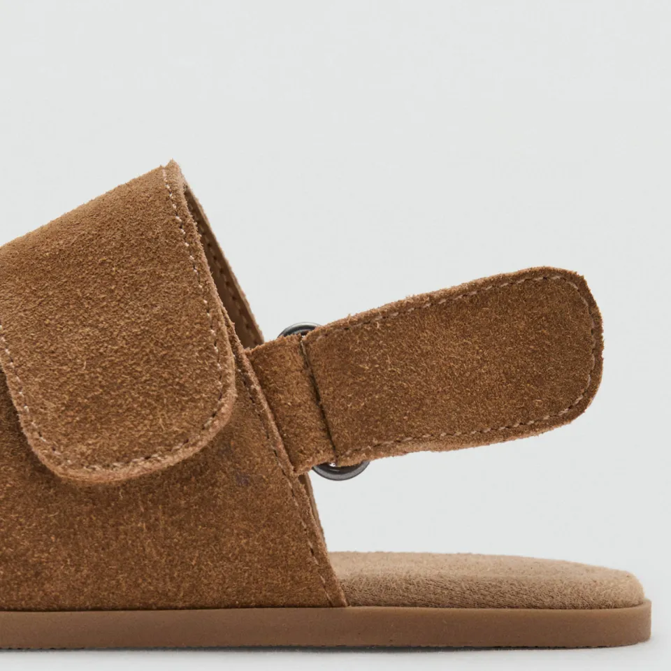 Mango Kids leren sandalen bruin, foto 5