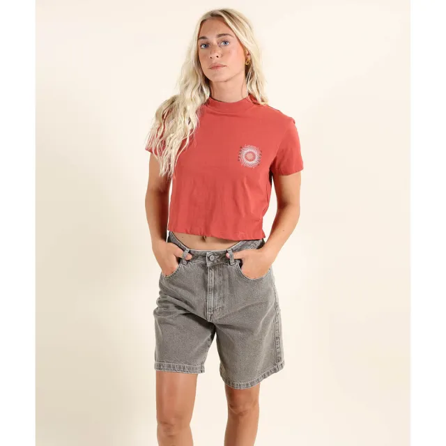 Oxbow T-shirt Korte Mouw Oxbow Croptop RADIATE Rood