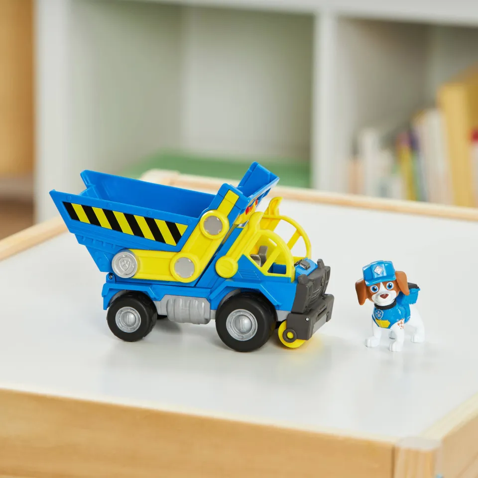 Rubble and Crew Wheeler's kiepwagen speelgoedauto blauw, foto 2