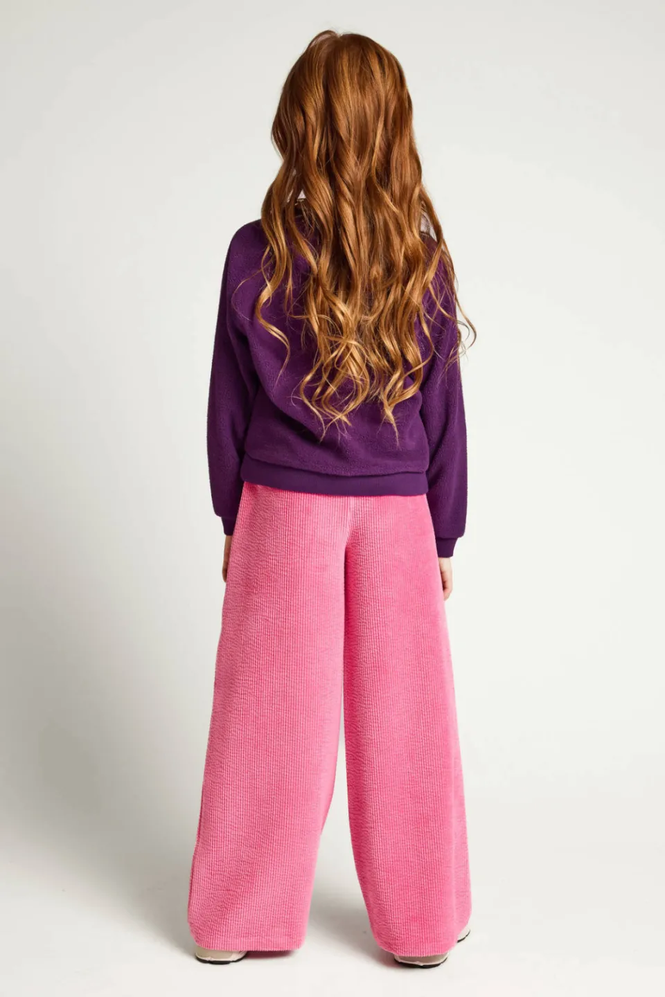 LOOXS little loose fit casual corduroy broek roze, foto 6