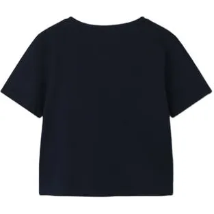 NAME IT T-shirt donkerblauw effen, foto 3