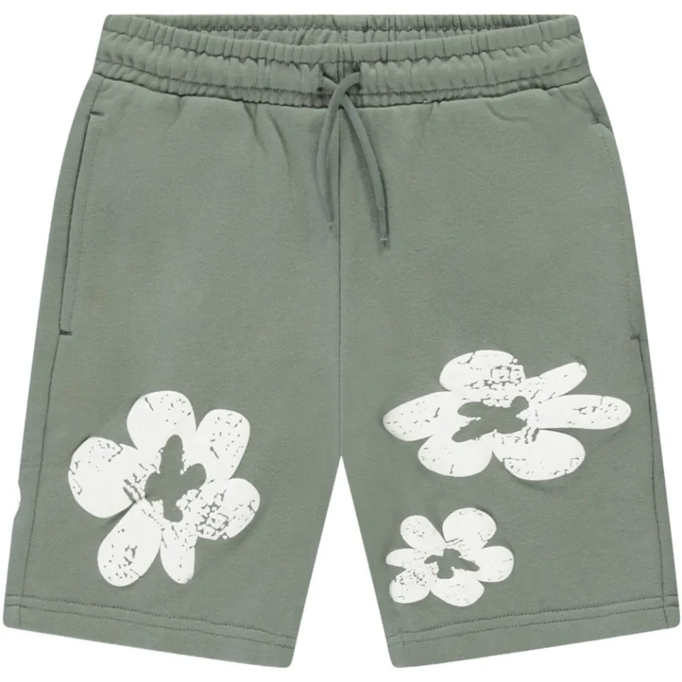 Cars gebloemde sweatshort mosgroen, foto 2