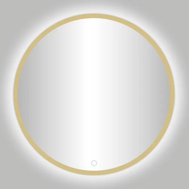 Best Design Badkamerspiegel Best Design Venetie Nancy LED Verlichting 140x140 cm Rond Mat Goud