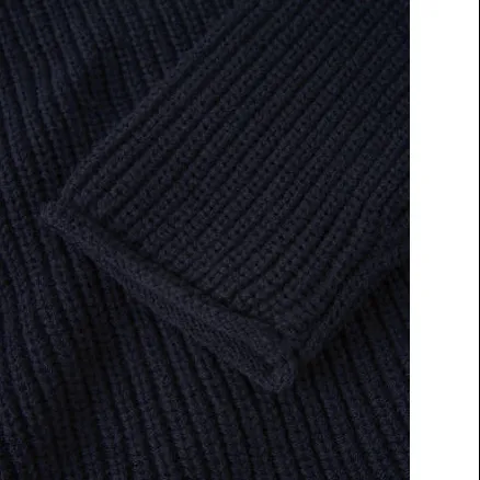 NAME IT MINI oversized gebreide trui - donkerblauw Meisjes Katoen Ronde hals, foto 3