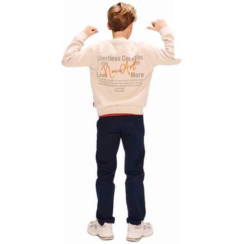 Retour Jeans sweater met backprint - beige, foto 3