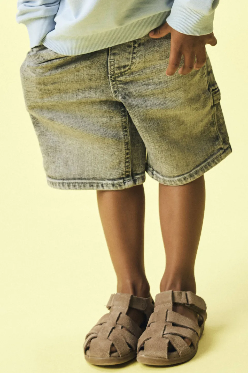 NAME IT MINI NMMBEN denim korte broek grijs, foto 4