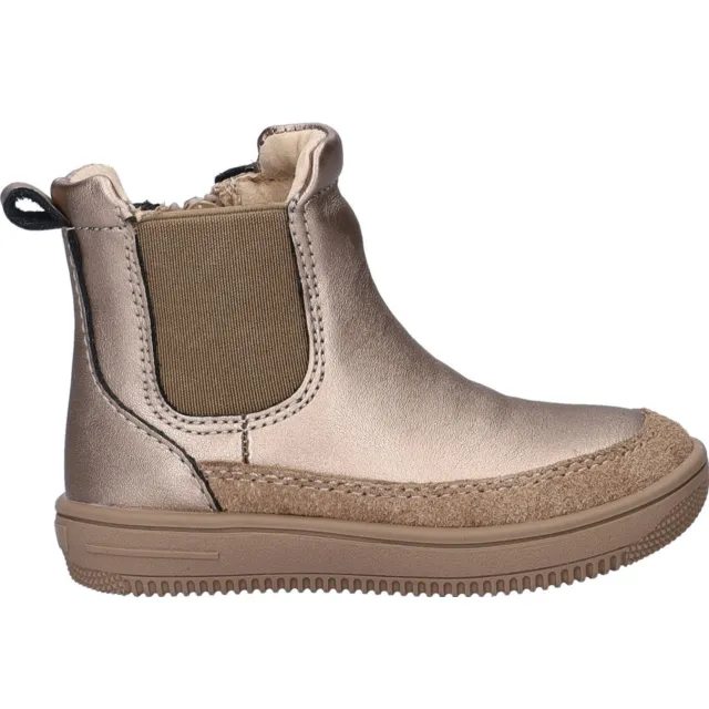 Nelson Kids leren enkelboots goud