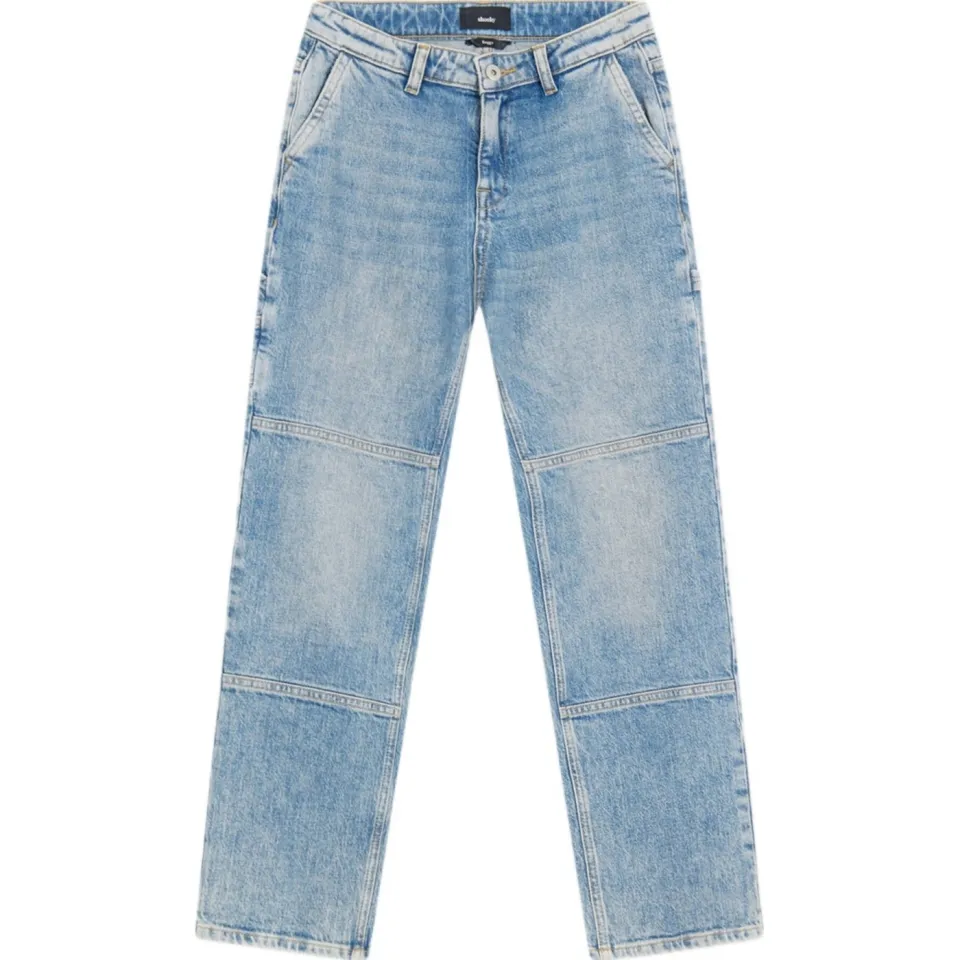 Shoeby waist straight leg jeans light blue denim, foto 2