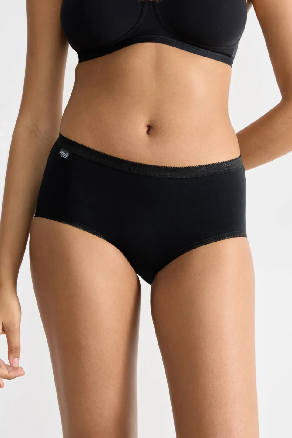 Sloggi Basic+ midislip (set van 4) zwart, foto 4